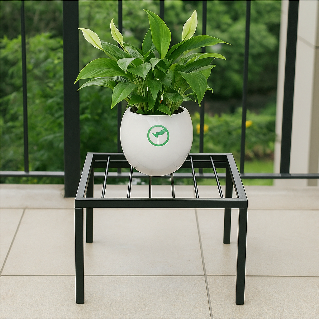 Verdure Pax Square Flower Pot Stand – Thick & Strong Black Legs Planter Holder