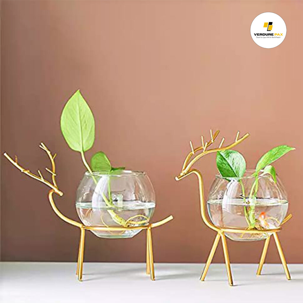Verdure Pax  Planter Holder Deer (Gold/Black/White)
