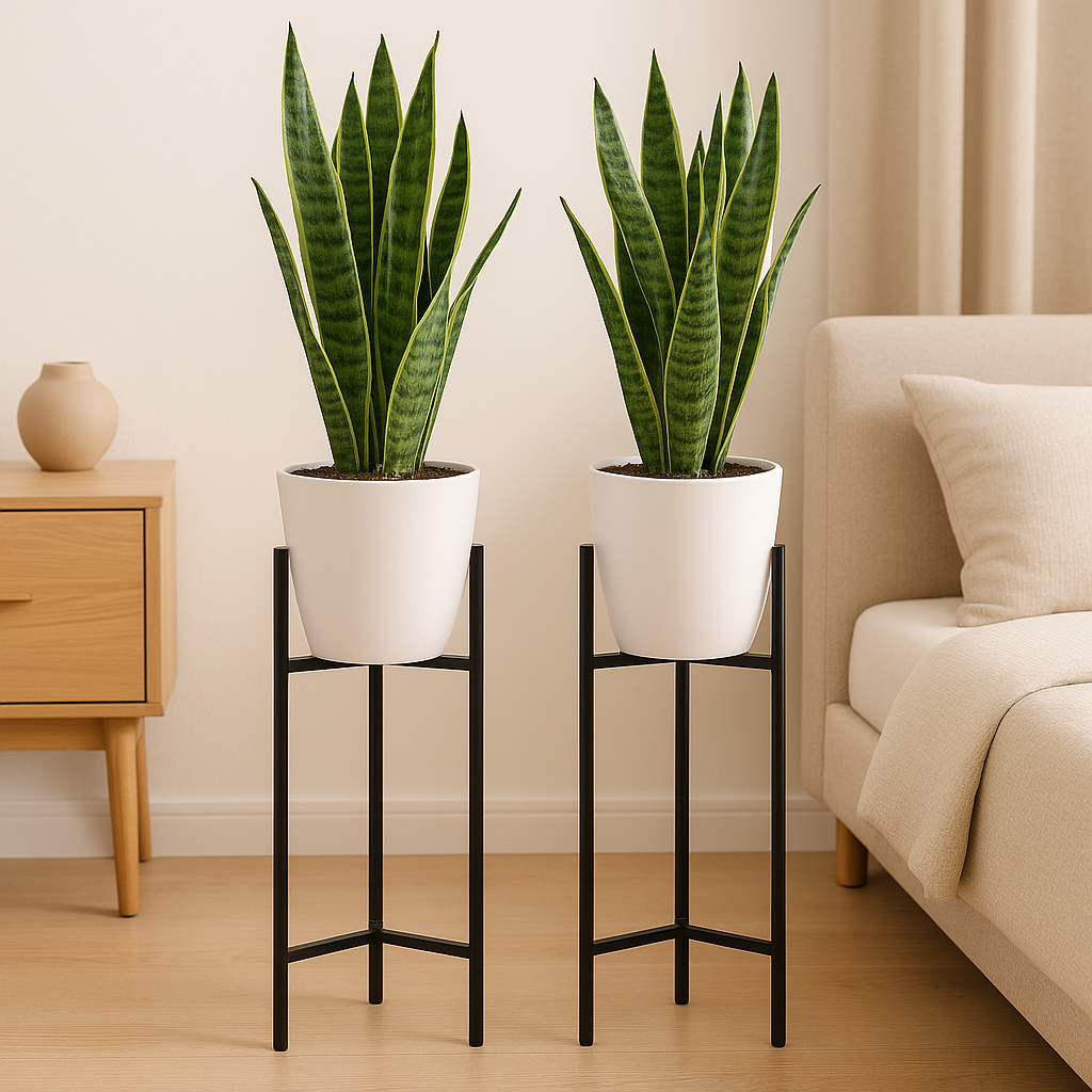 Elegant 4-Leg Metal Plant Stand