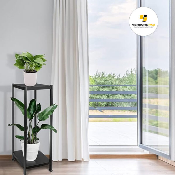 Verdure Pax Plant Stand Indoor, Metal Plant Stand Holder for Indoor Plants, 32 Inch Two Tier Modern Corner Flower Pots Planter Stand for Living Room Balcony - Image 5