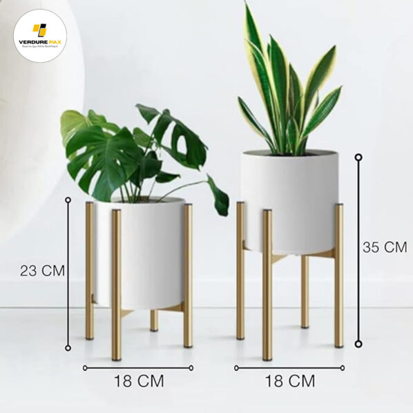 VERDURE PAX Modern Metal Floor Flower Stands Planters for Living Room Bedroom Display Plant Stands For Indoor - Outdoor Balcony Plants Stand - Image 5