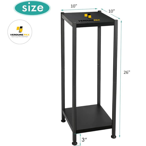Verdure Pax Plant Stand Indoor, Metal Plant Stand Holder for Indoor Plants, 32 Inch Two Tier Modern Corner Flower Pots Planter Stand for Living Room Balcony - Image 6