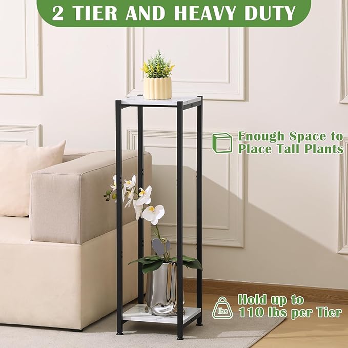 Verdure Pax Classy 2-Tier Long Plant Stand – Decorative Pot Planter Holder