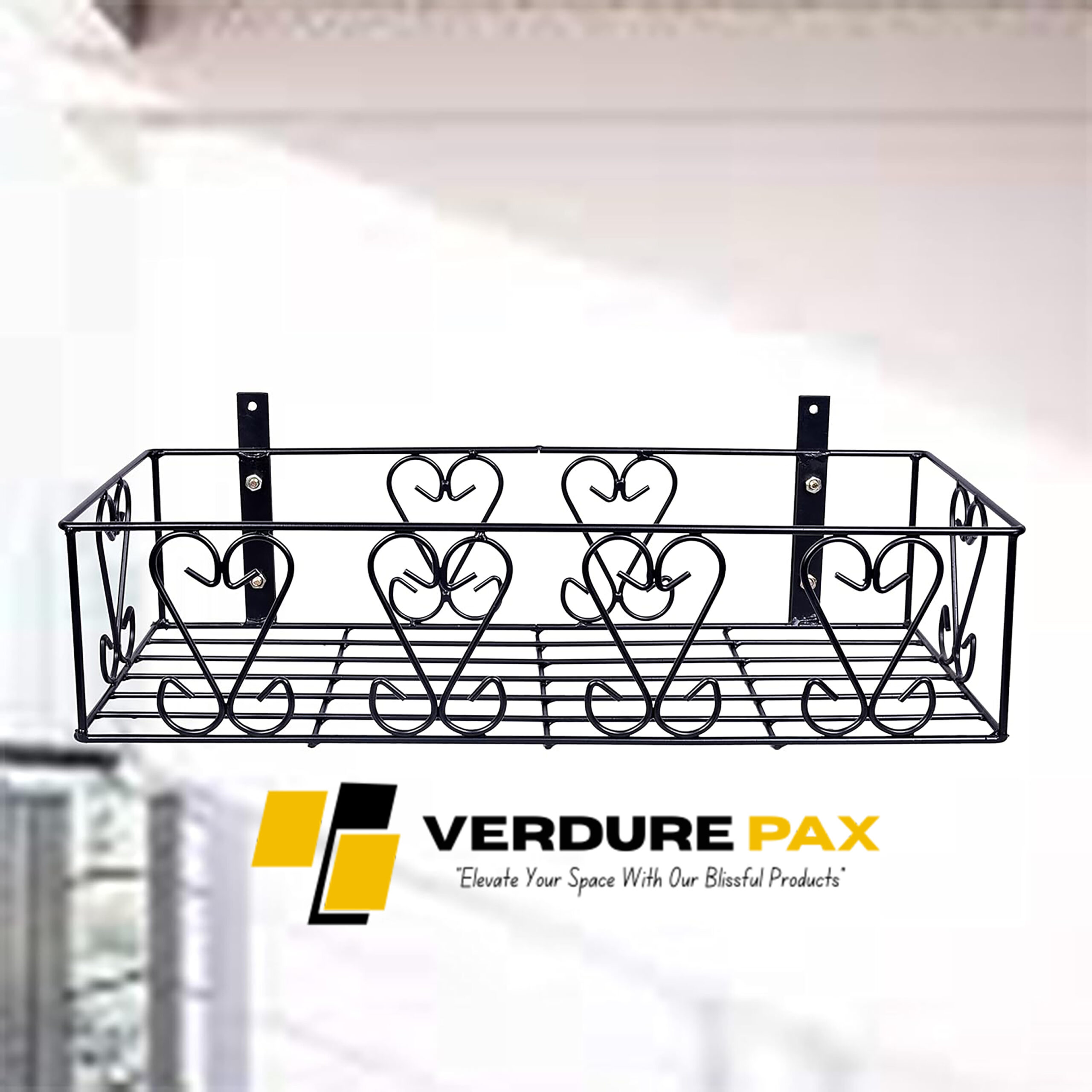 Verdure Pax Black Metal Railing Plant Stand – Indoor & Outdoor Pot Holder - Image 5