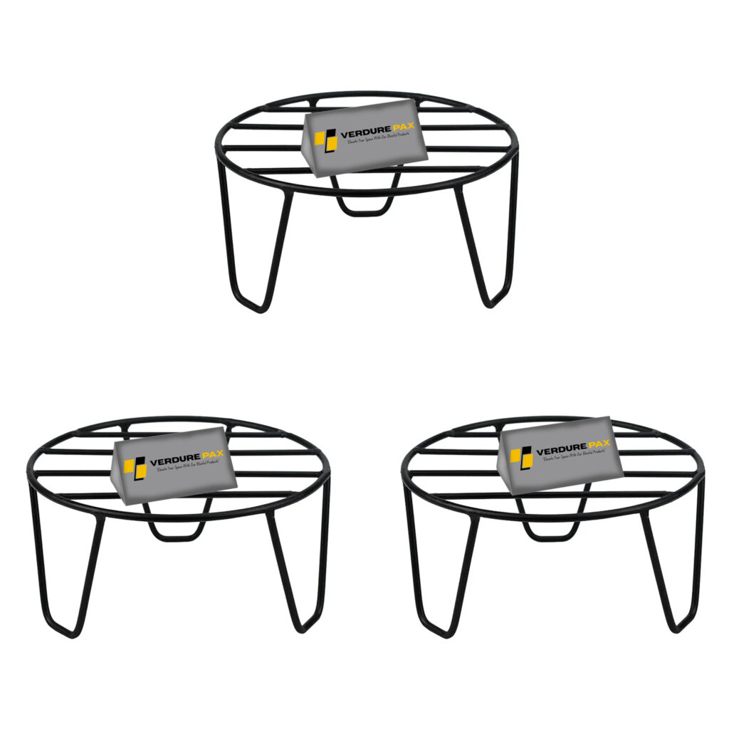 Verdure Pax Round Single Pot Plant Stand – Modern Indoor Planter Holder