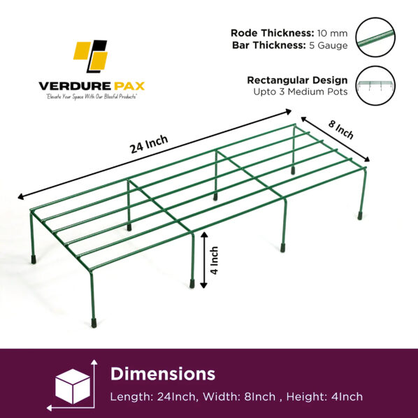 VERDURE PAX RECTANGULAR GREENY  FLOWER POT STAND - Image 11