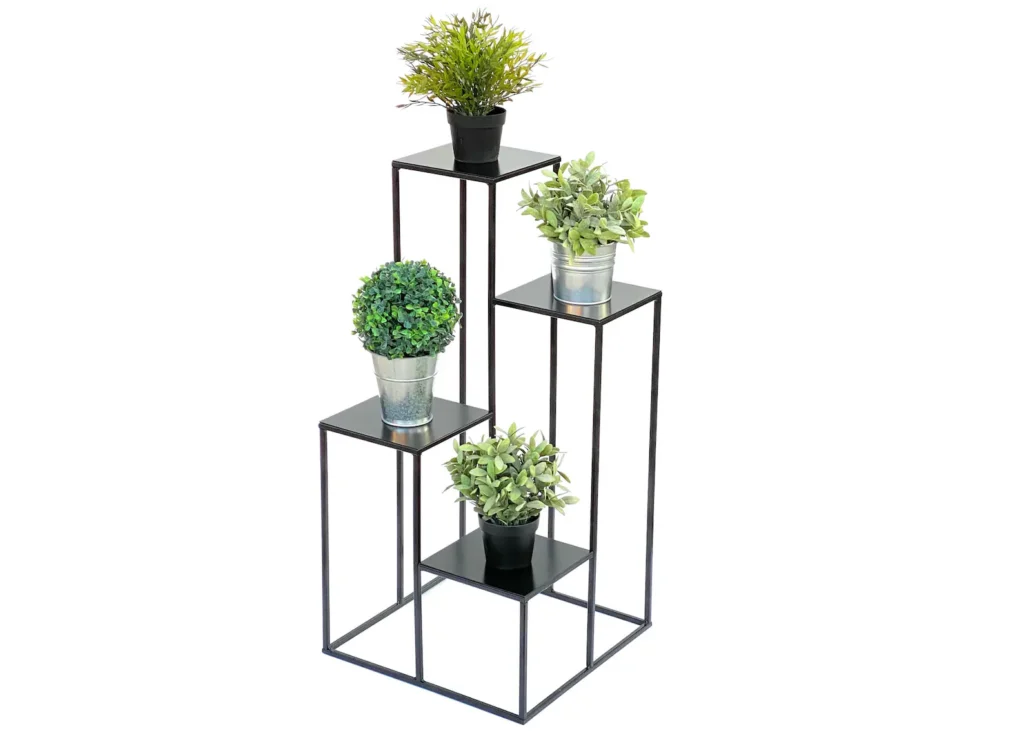 Verdure Pax 4-Tier Metal Top Sheet Plant Stand – Heavy-Duty Planter Holder
