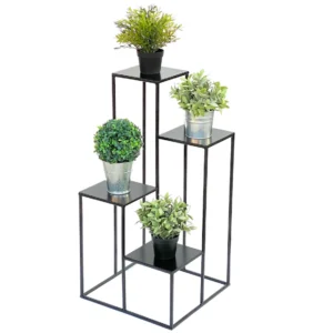 Verdure Pax 4-Tier Metal Top Sheet Plant Stand – Heavy-Duty Planter Holder