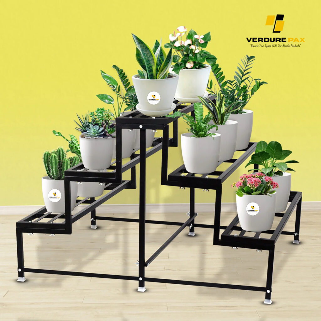 Verdure Pax Heavy-Duty 5-Tier Metal Plant Stand – Easy Assembly Planter Holder