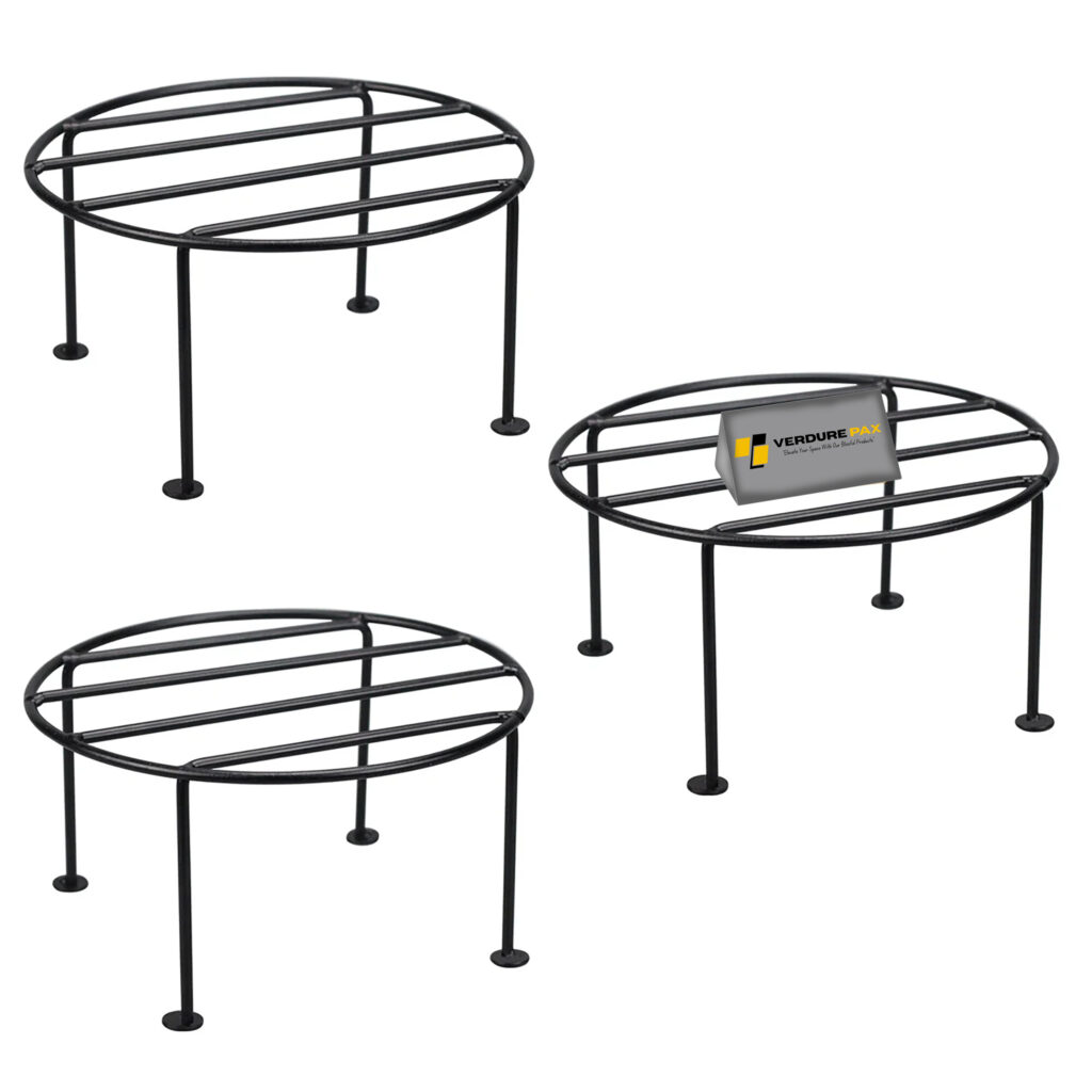 Verdure Pax Round LED Plant Stand – Straight Single Pot Planter