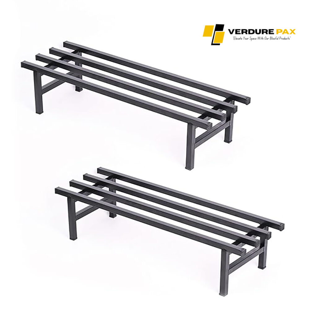 Verdure Pax Heavy-Duty Black Iron Square Tube Plant Stand – Balcony Pot Holder